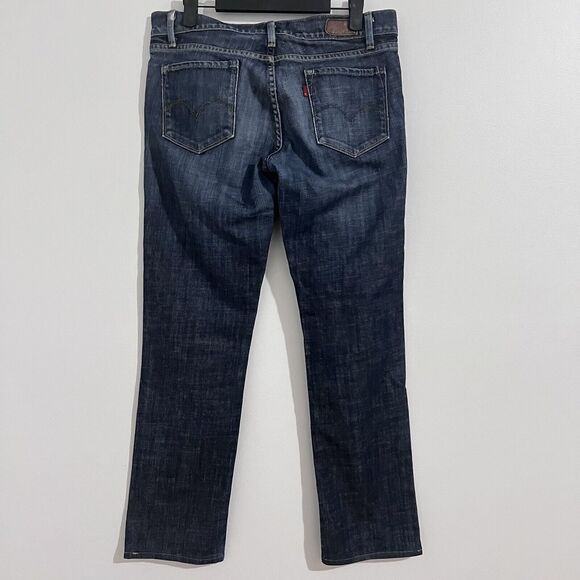 Levi's Capital E Jeans Size 29 Ruler Low Slim Straight Denim Blue Medium Wash - Picture 2 of 8